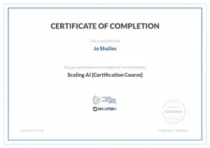 AI scaling certificate